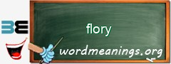 WordMeaning blackboard for flory